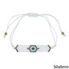 Bracelet with Miyuki Beads 40-50mm and Macrame Knot Clasp