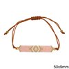Bracelet with Miyuki Beads 40-50mm and Macrame Knot Clasp