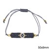 Bracelet with Miyuki Beads 40-50mm and Macrame Knot Clasp