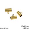 Stainless Steel Tube Bead 10x5.5mm with Ring and Hole 4.5mm