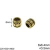 Χάνδρα Χυτή 6x6.4mm με Τρύπα 3.5mm