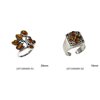 Silver 925 Ring with Amber 15-25mm