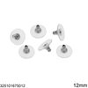 Stainless Steel Earring Back with Plastic 12mm