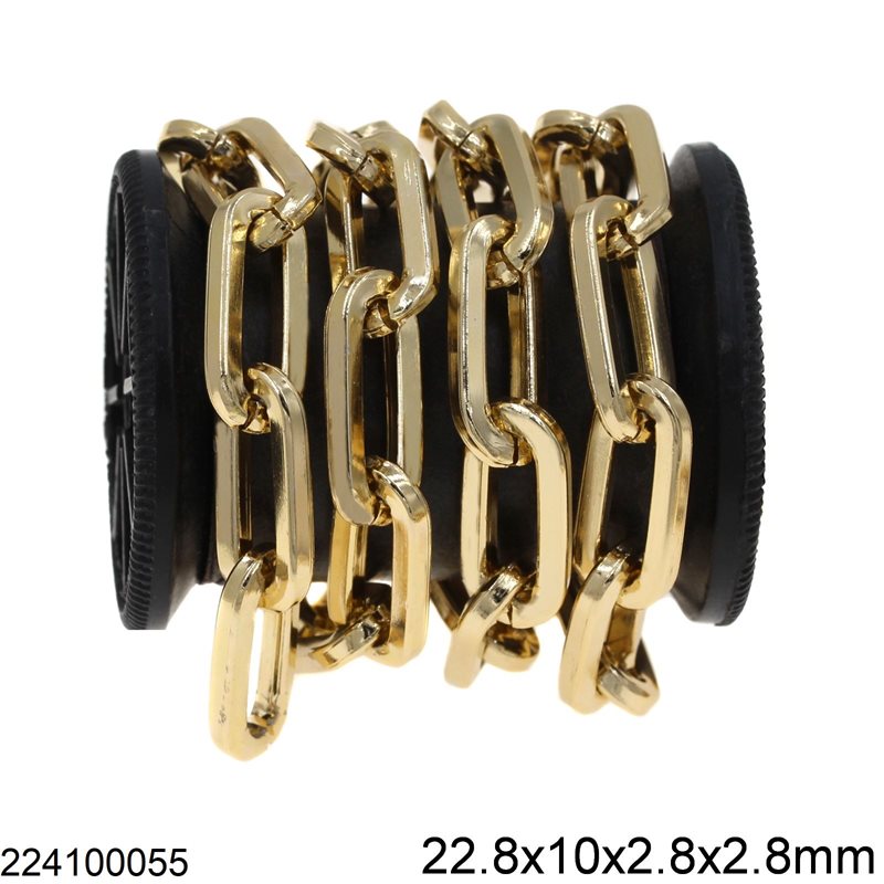Αλυσίδα Αλουμινίου Κρίκος Οβάλ 22.8x10x2.8x2.8mm