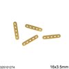 Stainless Steel Oval Part with 5 Holes 16x3.5mm