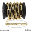 Stainless Steel Oval Twisted Link Chain 17x7.5x2mm and Oval Link 15x6x2.7mm