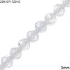 Synthetic Zircon Round Faceted Beads 3mm 