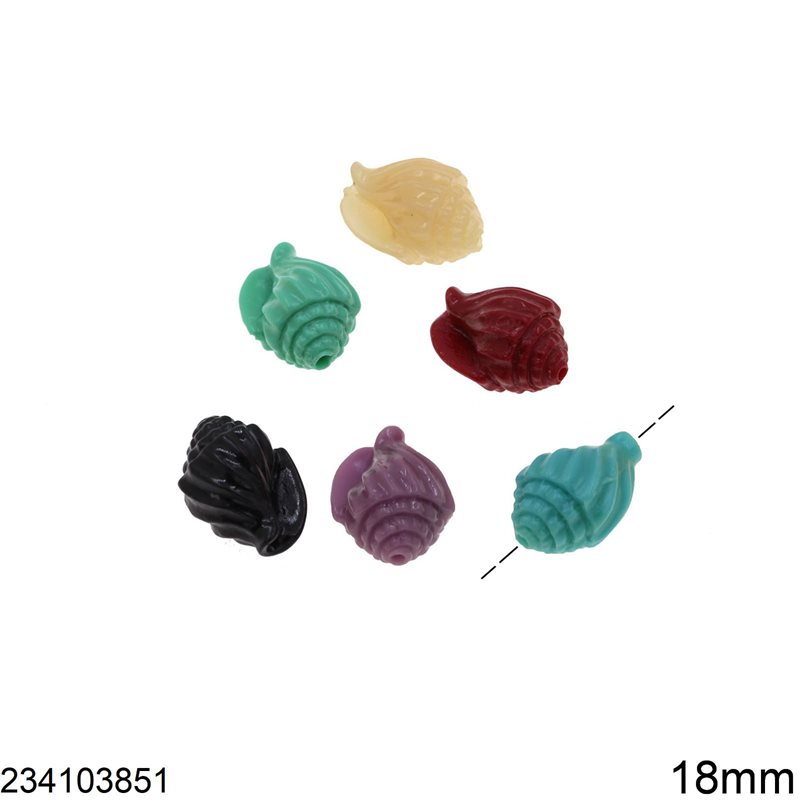 Pasta Bead Shell 18mm
