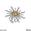 Stainless Steel Ring Sun 40mm