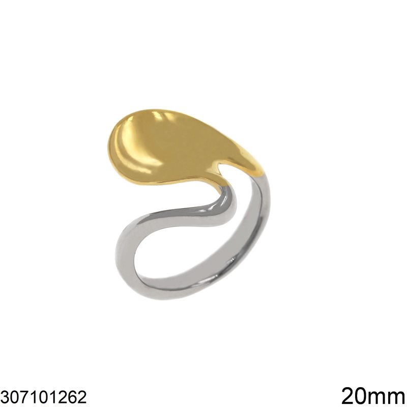 Stainless Steel Ring Curves 20mm