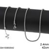 Stainless Steel Pop Corn Chain 2.4mm
