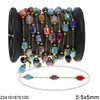 Stainless Steel Chain with Glass Faceted Tube Bead 5.5x5mm