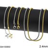 Stainless Steel Pop Corn Chain 2.4mm