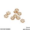 Silver 925 Lacy Cap 3mm with Hole 0.9mm