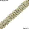 Χάνδρες Τυρκουάζ Δίσκος Πλακέ 3x12mm