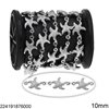 Stainless Steel Link Chain Starfish Two Sided Hollow 10mm