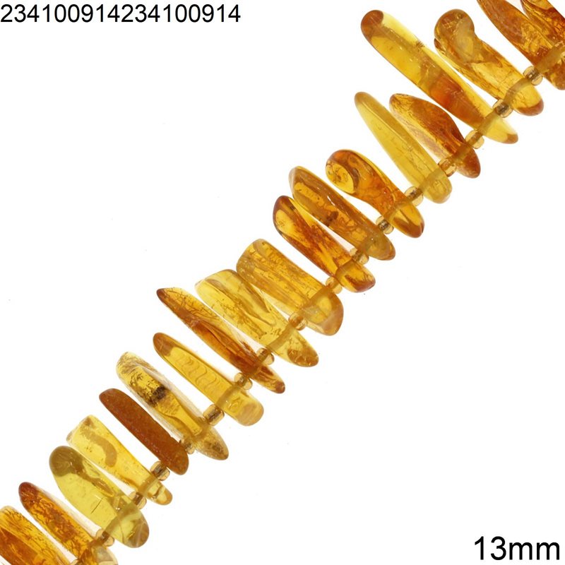 Χάνδρες Κεχριμπάρι Δόντι 13mm