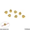 Στοπάκι Μπρούτζινο Μηχανικό 3.2mm με Τρύπα 1.2mm για Σύρμα/Κορδόνι