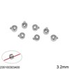Στοπάκι Μπρούτζινο Μηχανικό 3.2mm με Τρύπα 1.2mm για Σύρμα/Κορδόνι