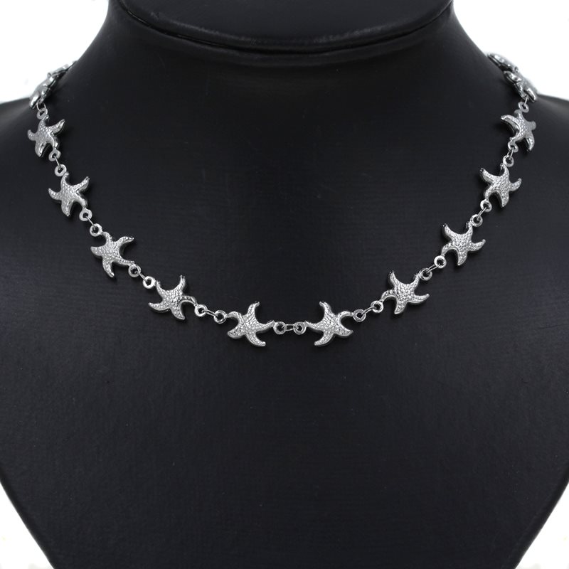 Stainless Steel Link Chain Starfish Two Sided Hollow 10mm