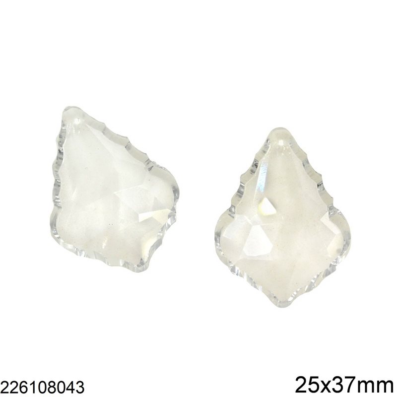 Hanging Baroque Pearshape Crystal 25x37mm