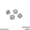 Ροδέλα Ατσάλινη Μάτια με Σμάλτο 10x5.5mm