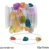 Stainless Steel Link Chain 0.8mm with Acrylic Bead