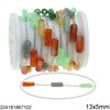 Stainless Steel Link Chain 0.8mm with Acrylic Bead