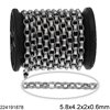 Stainless Steel Oval Link Chain 5.8x4.2x2x0.6mm