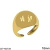 Stainless Steel Ring Dome 18mm