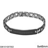Stainless Steel Bracelet Tag with Meander 9-12mm