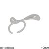 Stainless Steel Ring Horizontal Bar Melted 10mm