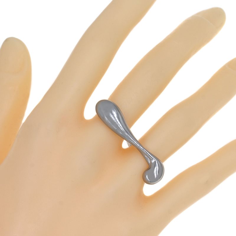 Stainless Steel Ring Horizontal Bar Melted 10mm