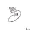Silver  925 Ring Butterflies with Zircon 6mm