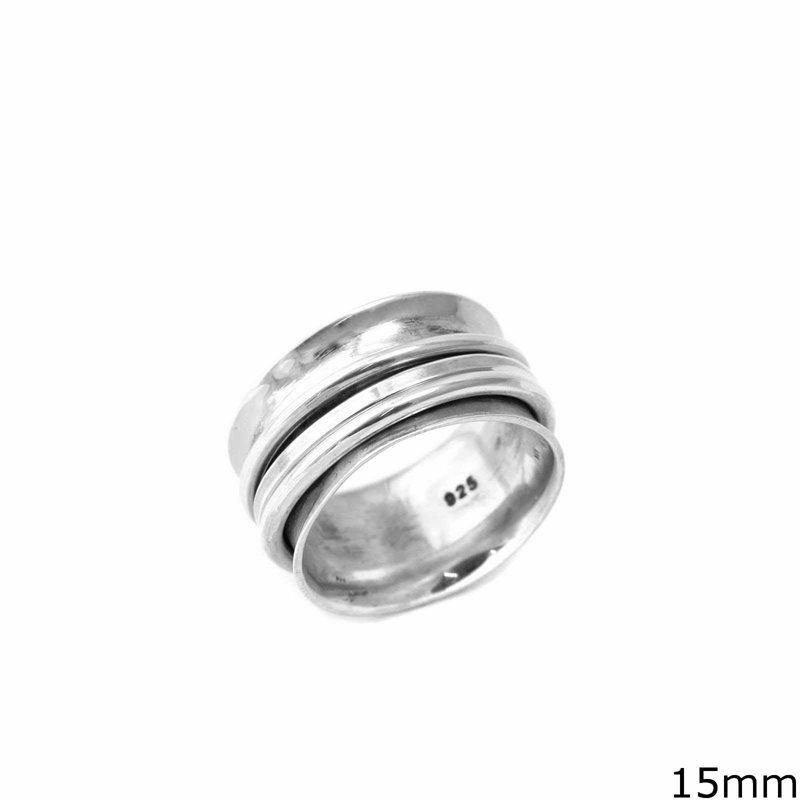 Δαχτυλίδι Ασημένιο925  Βέρα 15mm