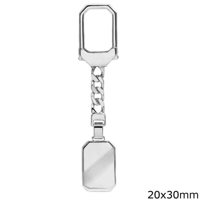 Silver 925 Finished Keychain 19,8gr 20x30mm