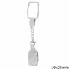 Silver 925 Finished Keychain 14gr 19x25mm