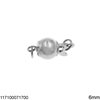 Silver 925 Ball Clasp 6mm