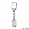 Silver 925 Finished Keychain 20gr 19x30mm