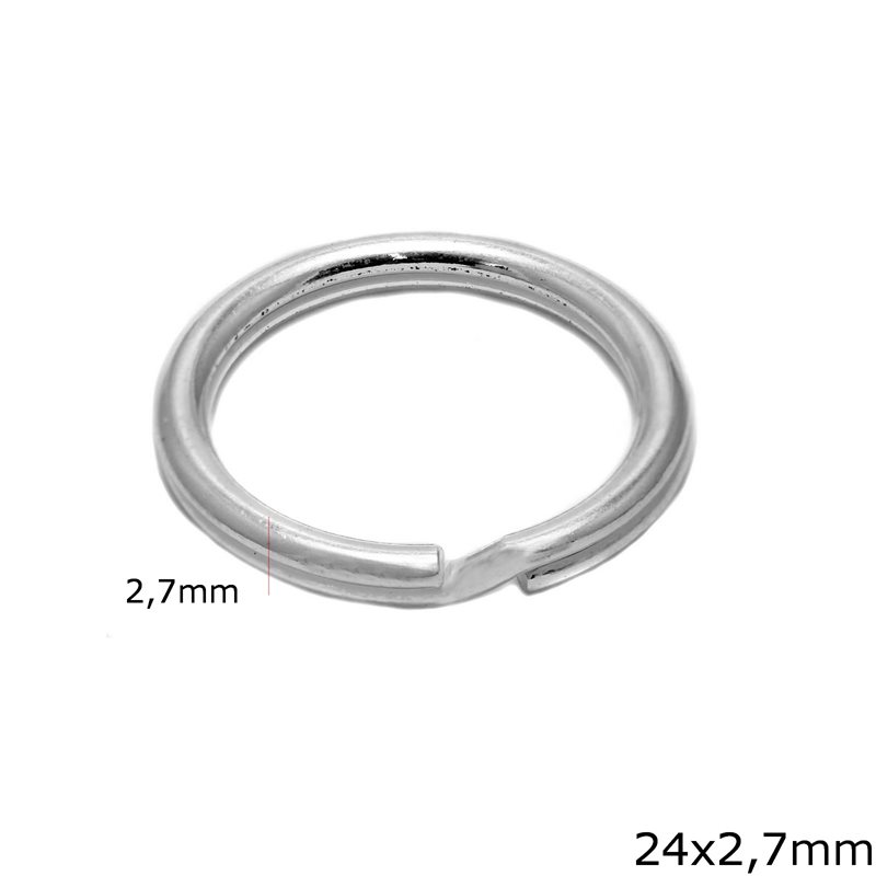 Silver 925 Split Ring 24x2.7mm
