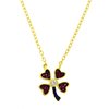 Silver 925  necklace with 4 Leaf Clover  12mm