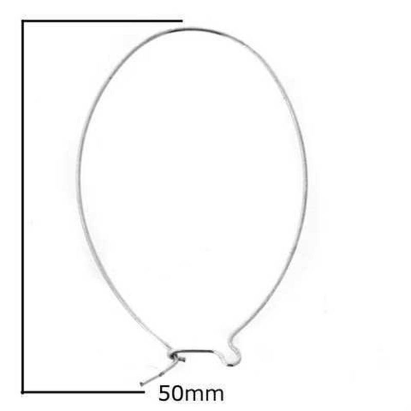 Silver 925 Earring Hook 50mm Thickness 0,5mm