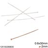 Silver 925 Head Pin Thickness 0.6mm with Ball 