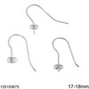 Silver 925 Earring Hook with Post for Pearl 6-7mm