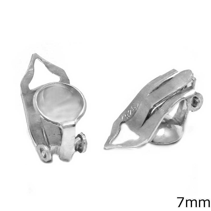 Silver 925 Clip-on Earring for Pearl 7mm