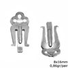 Silver 925  Clip-on Earring Component 8x16mm