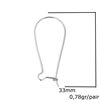 Silver 925 Earring Hook 33mm Thickness 0,8mm 0,78gr/pair