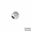 Silver 925 Bead 2,5x3mm Hole 1,5mm