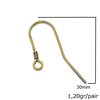 Silver925  Earring Hook 30mm Thickness 1mm 1,20gr/pair 