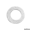 Silver 925 Hoop Wire Brushed  4x22mm